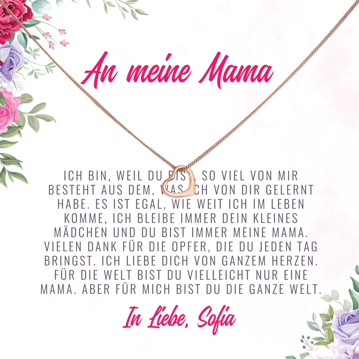 An meine Mama Ich bin, weil du bist - Halskette
