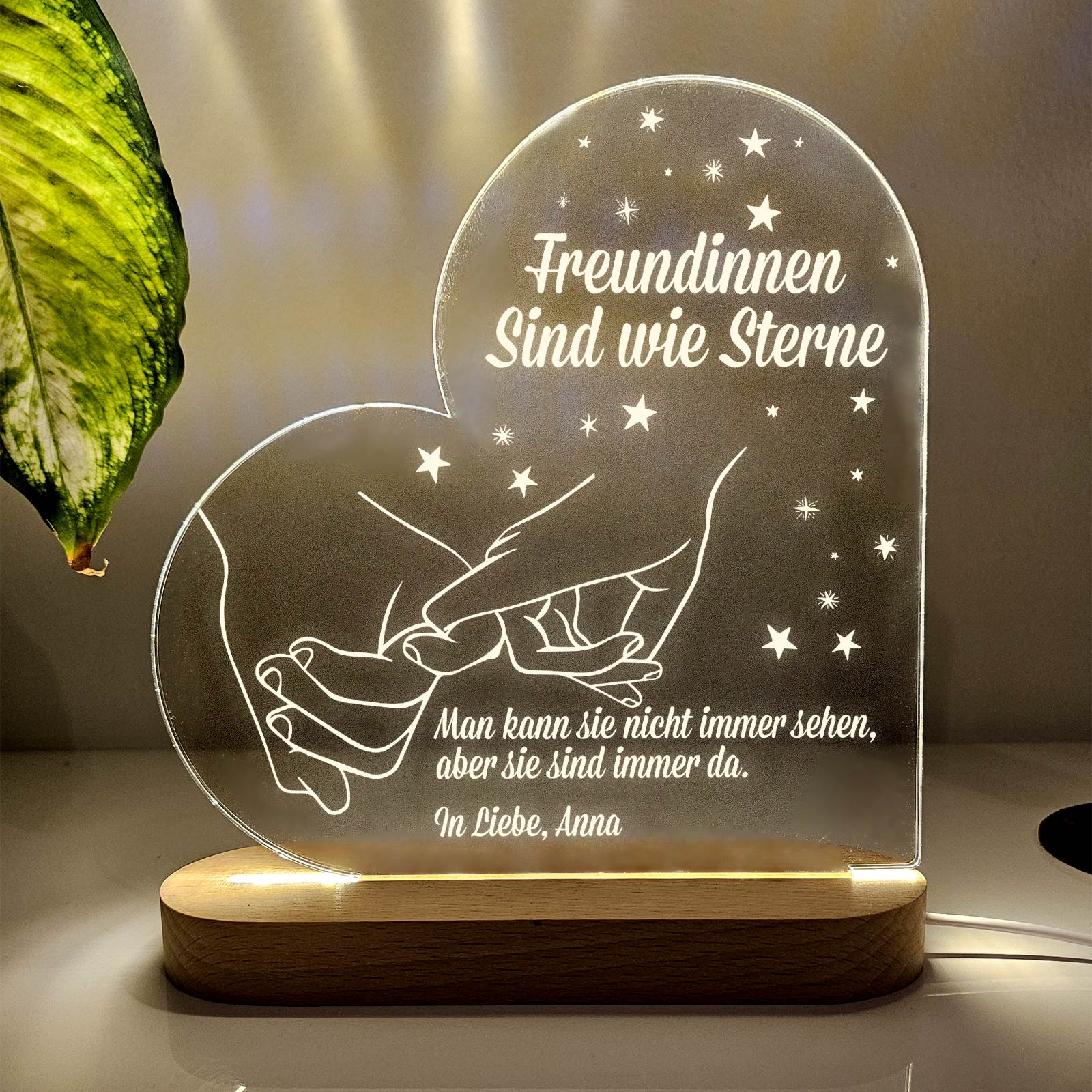 Freundinnen sind wie Sterne - Led-lampe