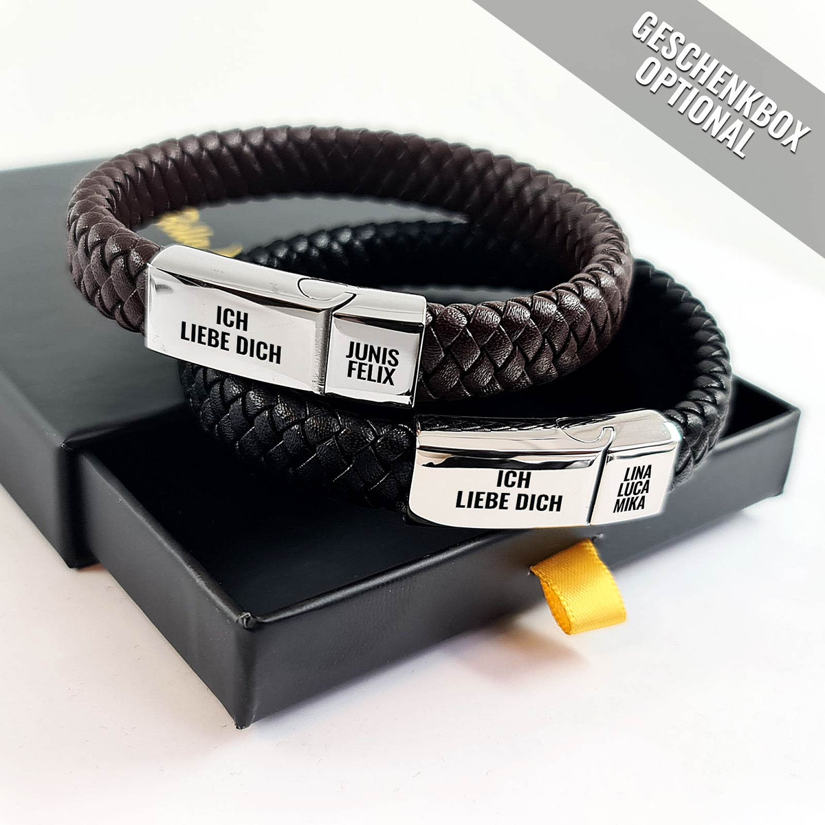 Personalisiertes Herrenarmband zum Valentinstag