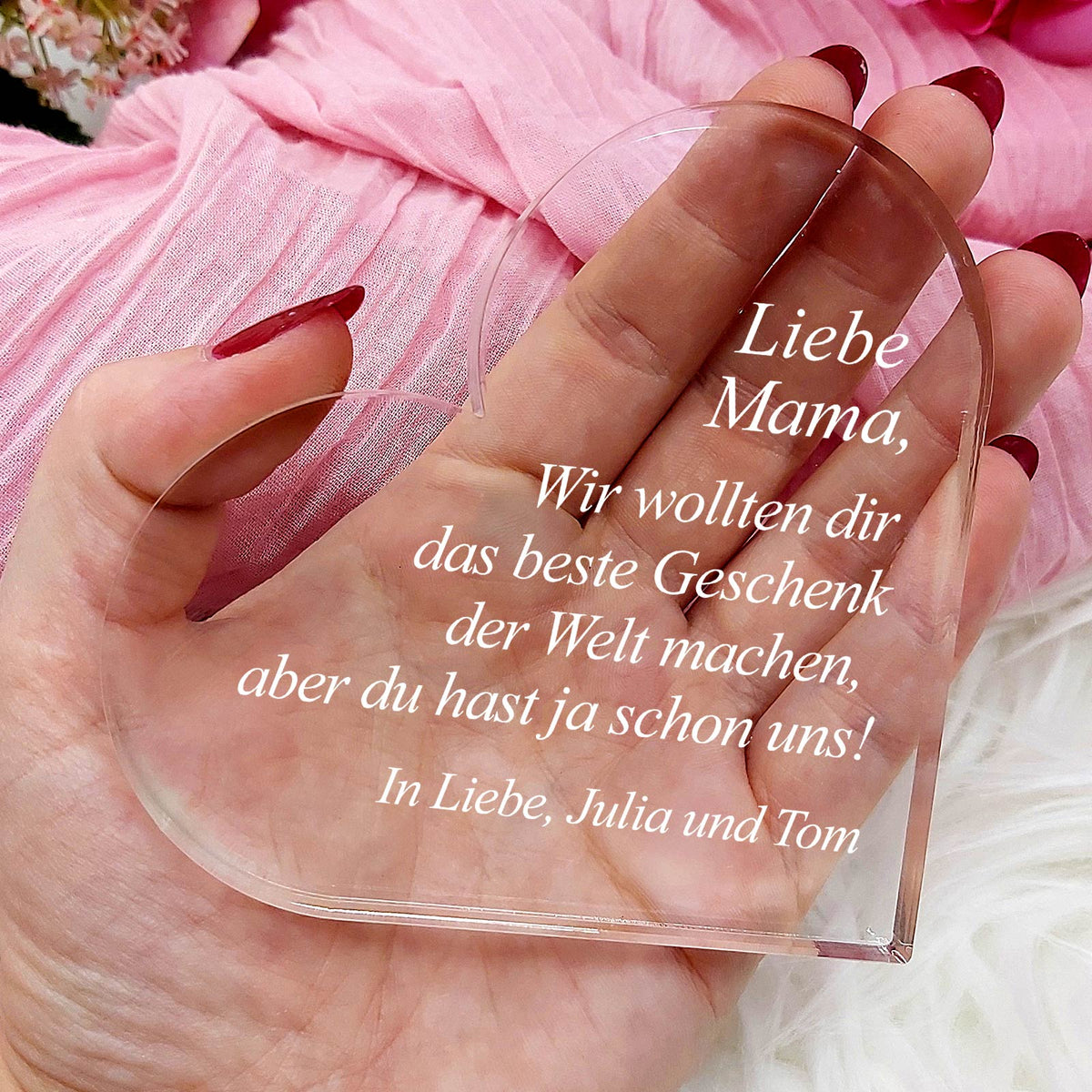 Das beste Geschenk der Welt … Plexiglasherz