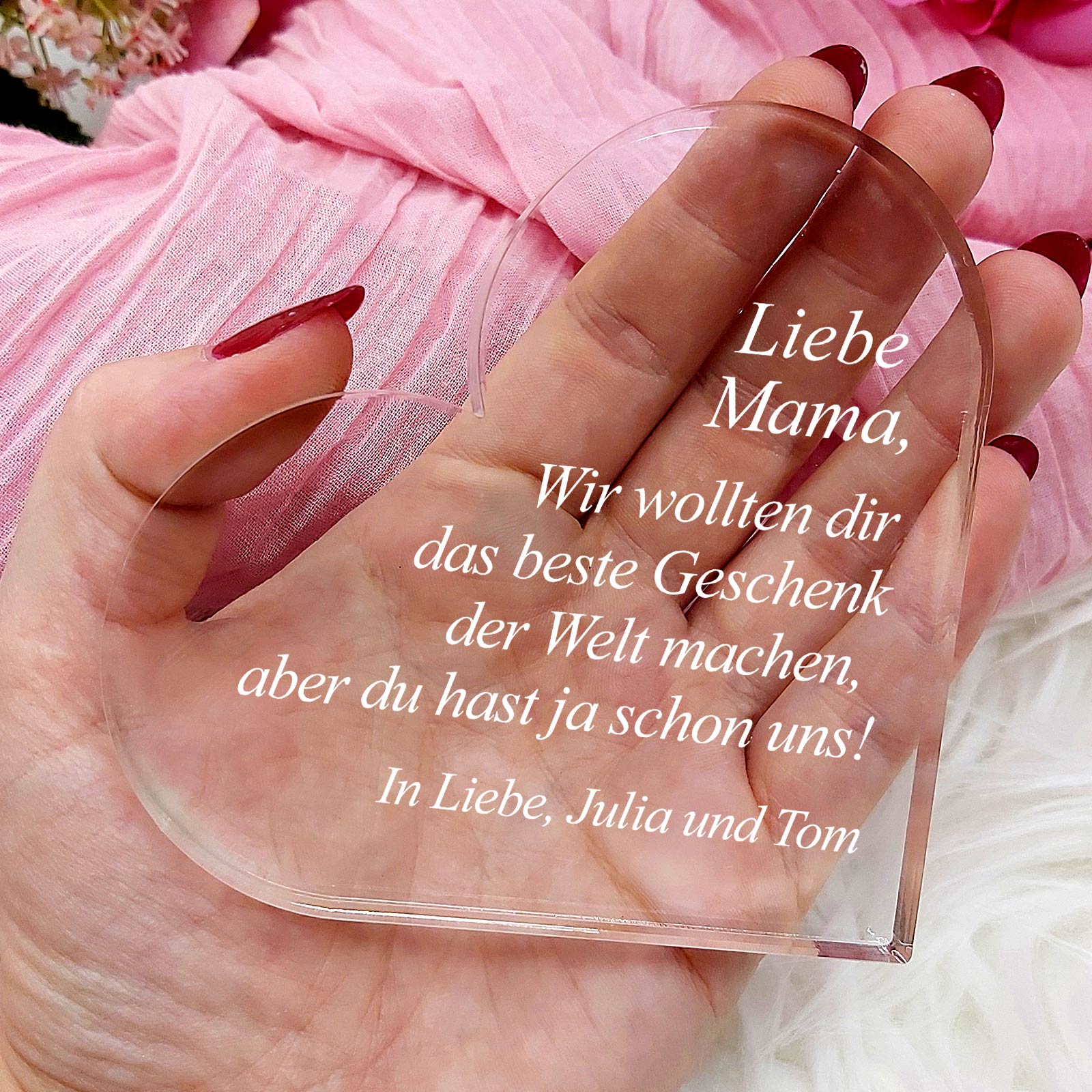 Das beste Geschenk der Welt … Plexiglasherz