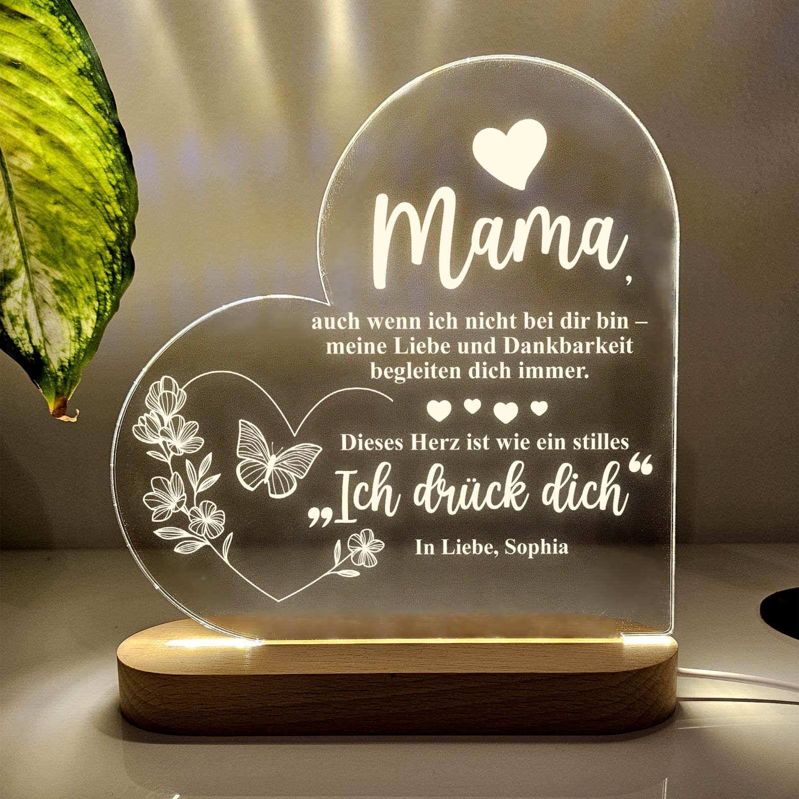 Auch wenn ich nicht bei dir bin – LED-Lampe