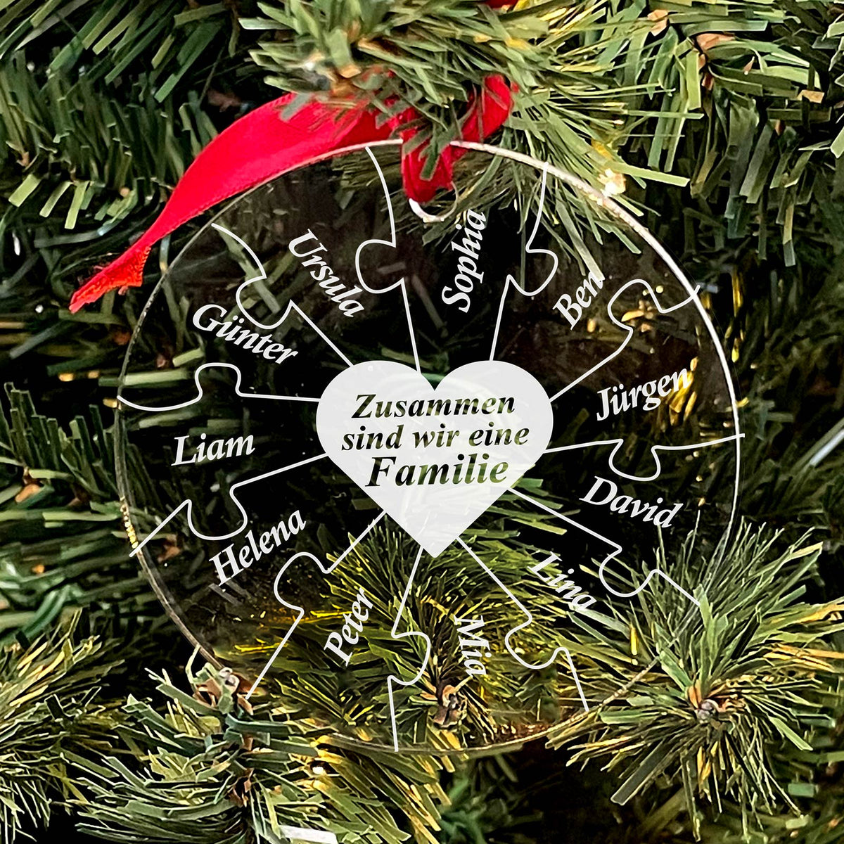 Familienpuzzle - Weihnachtsdeko