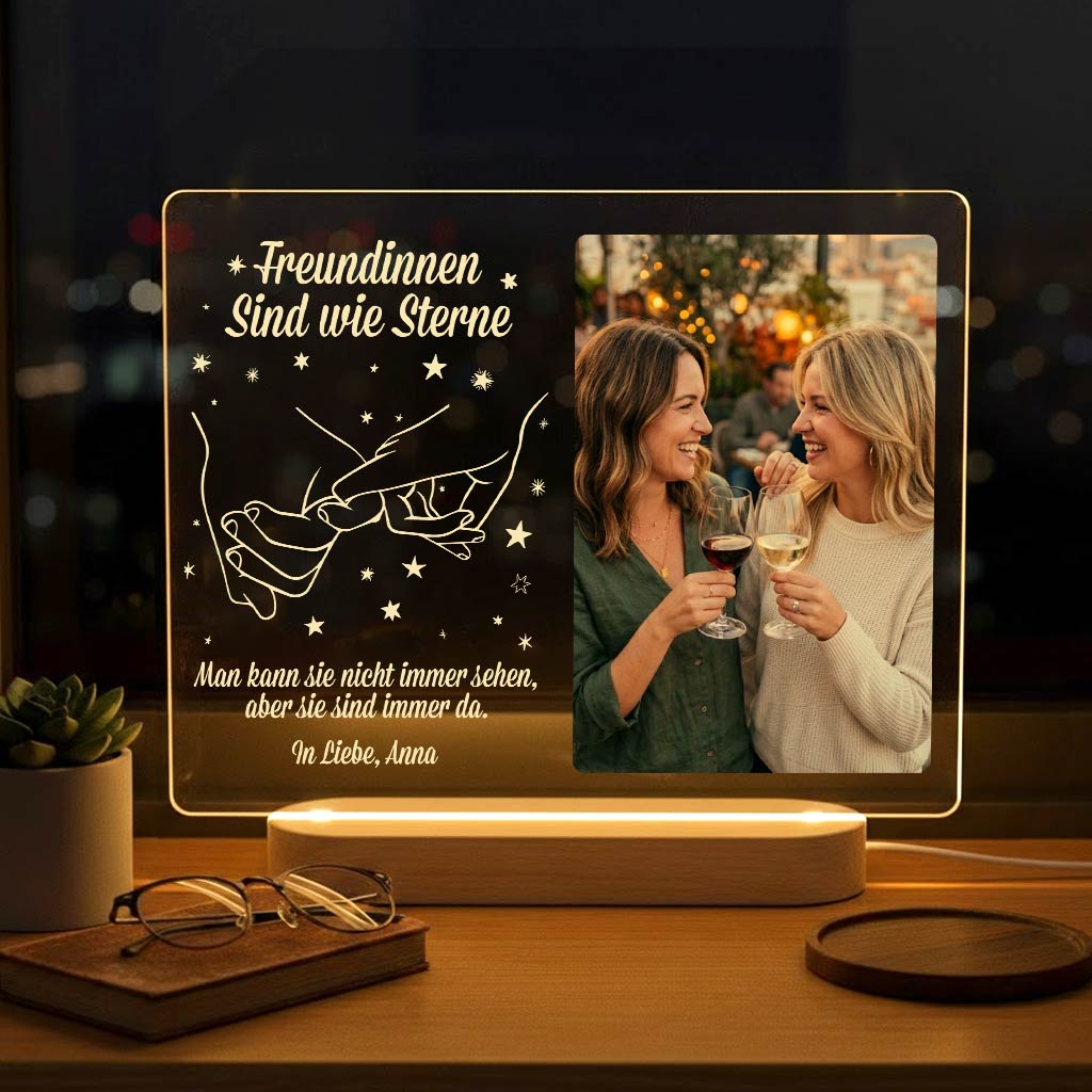 Freundinnen sind wie Sterne – Fotolampe