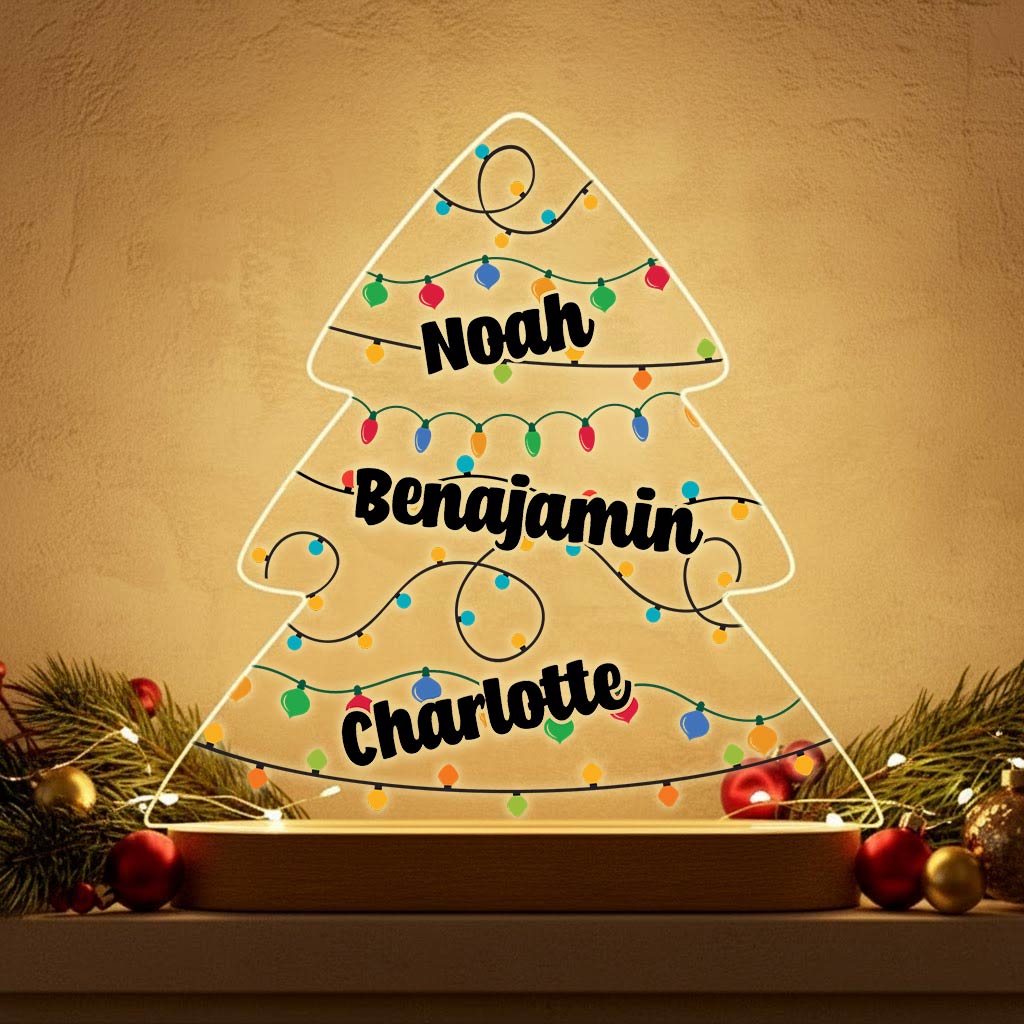 Full-Color Weihnachtsbaum-LED-Lampe mit Namen