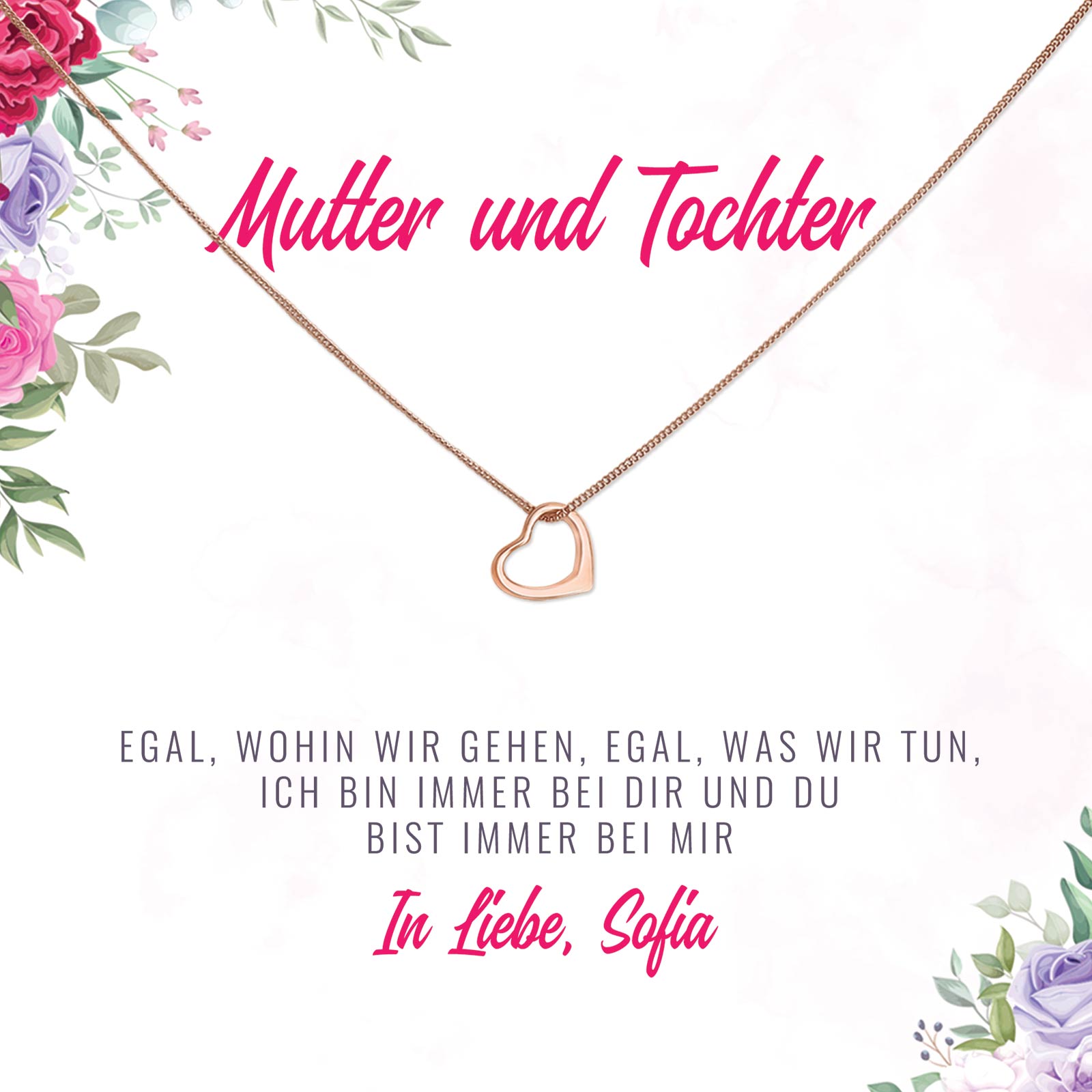 Mutter und Tochter - Halskette