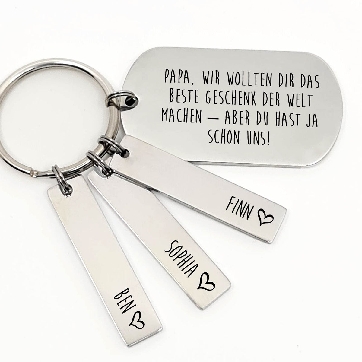 Perfektes Geschenk für Papa - Personalisierter Schlüsselanhänger