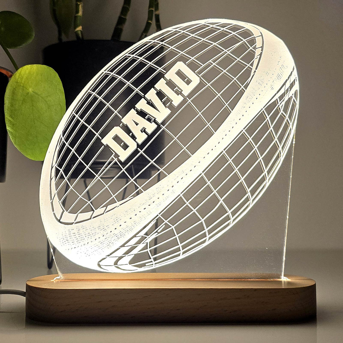 3D Rugby-Lampe