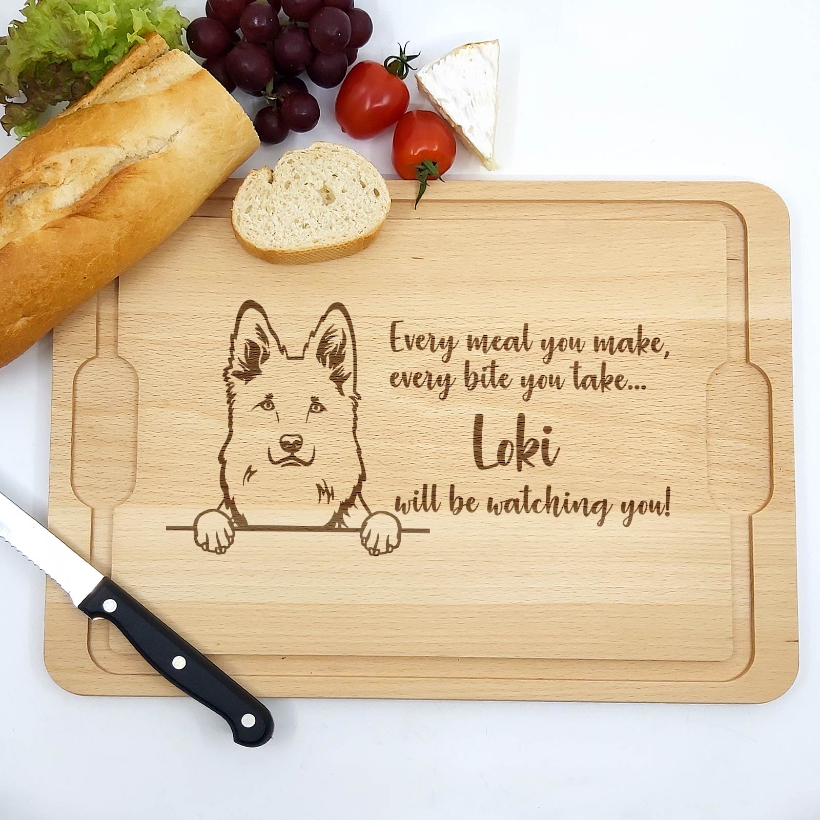 Will be Watching You – Hunde – Schneidebrett