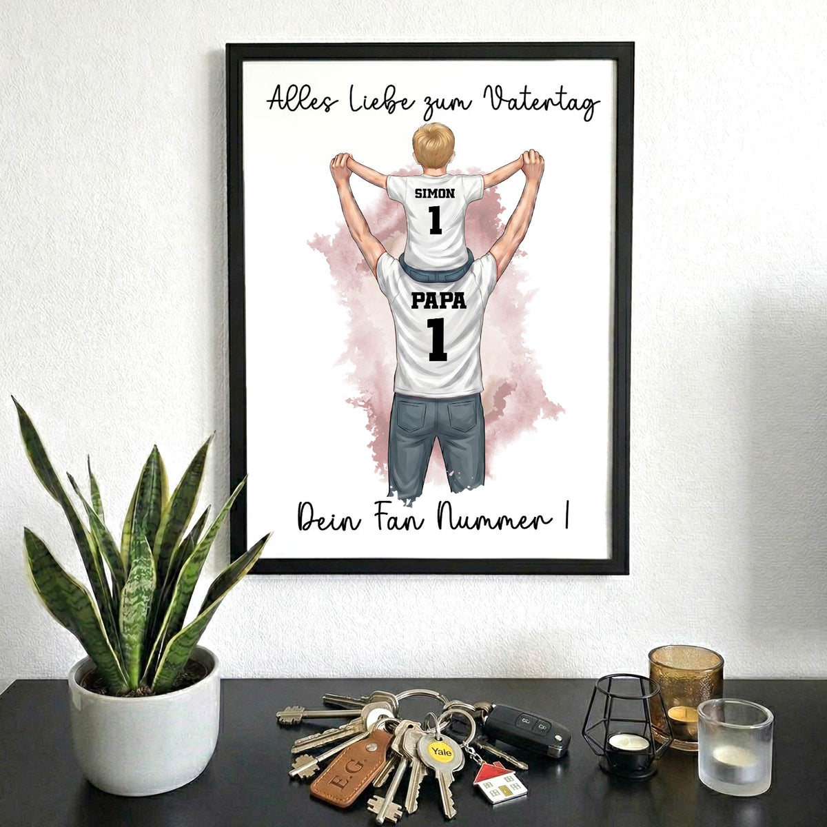 Fußballpapa - Bilderrahmen mit Print