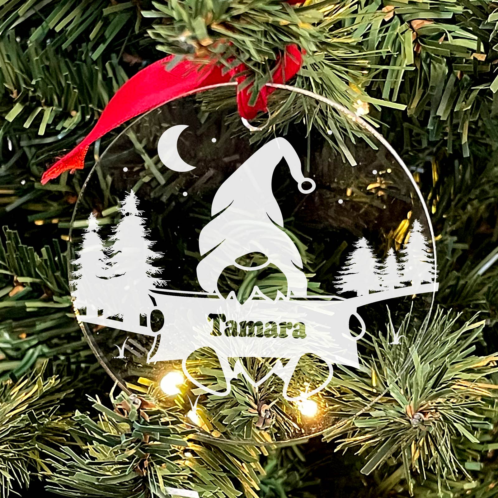 Plexiglas Weihnachtsdeko mit Wichtel