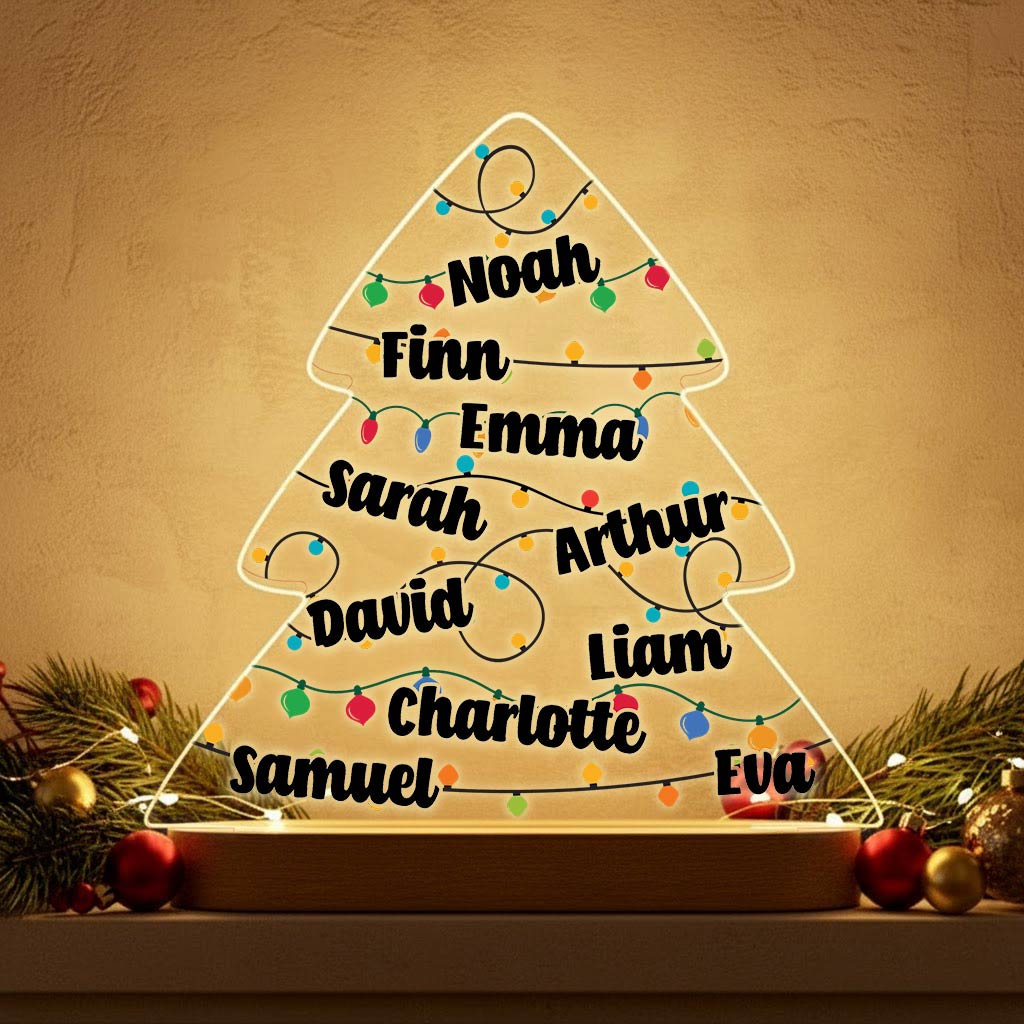 Full-Color Weihnachtsbaum-LED-Lampe mit Namen
