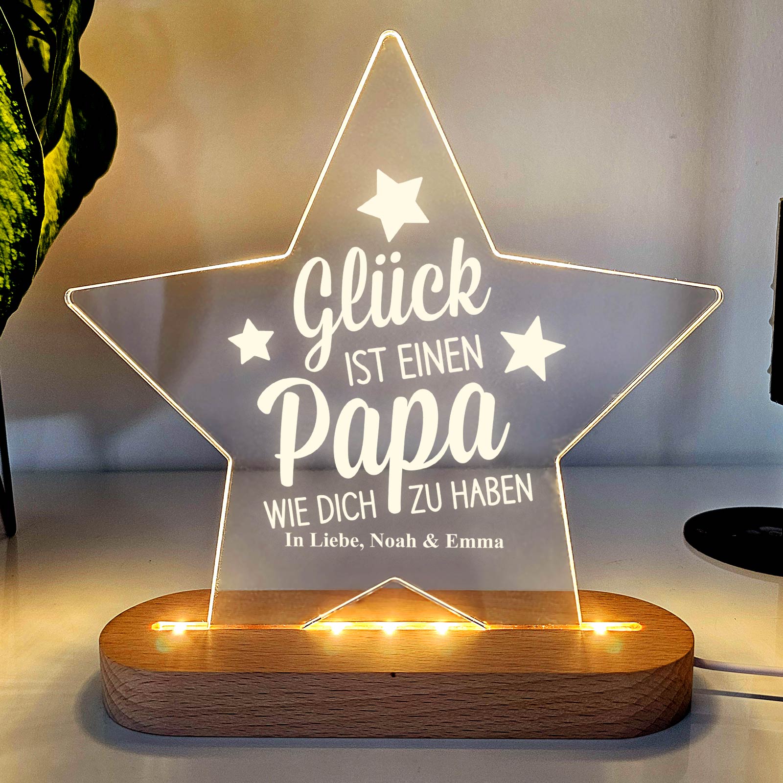 Glück ist einen Papa wie dich zu haben - LED-Lampe