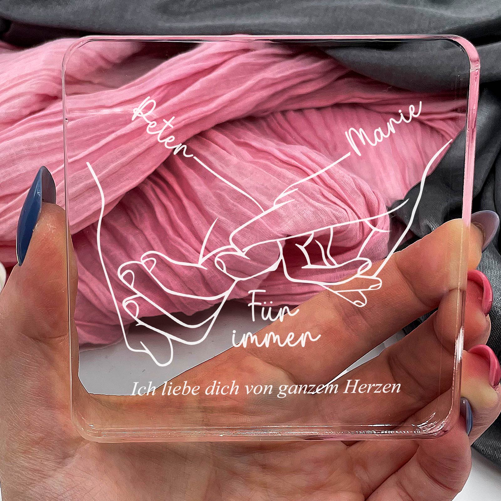 Für immer verbunden - Plexiglas-Plakette