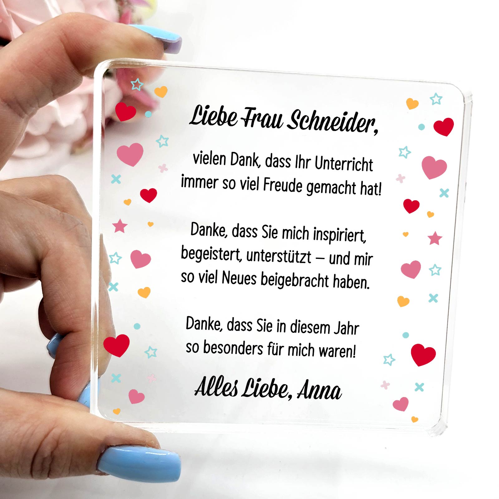 Danke für alles – kleines Geschenk zum Schuljahresende