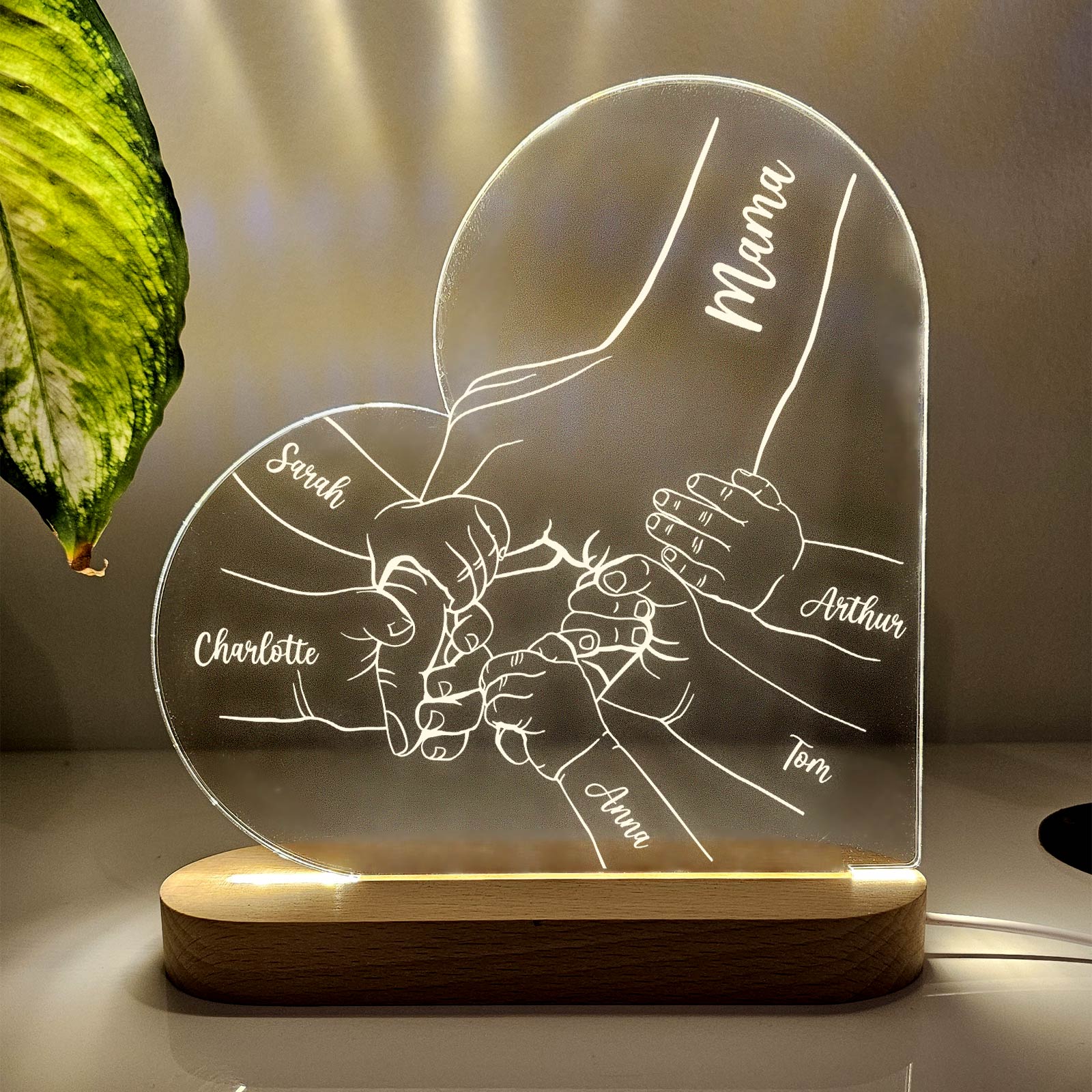 Familienhände Led-Lampe