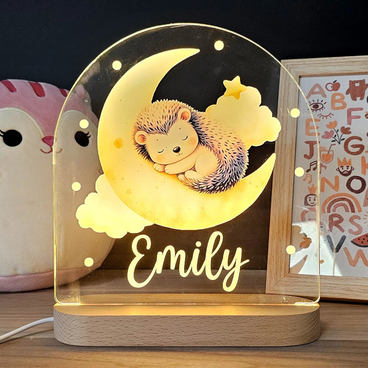 Tier-Nachtlicht mit persönlichem Namen
