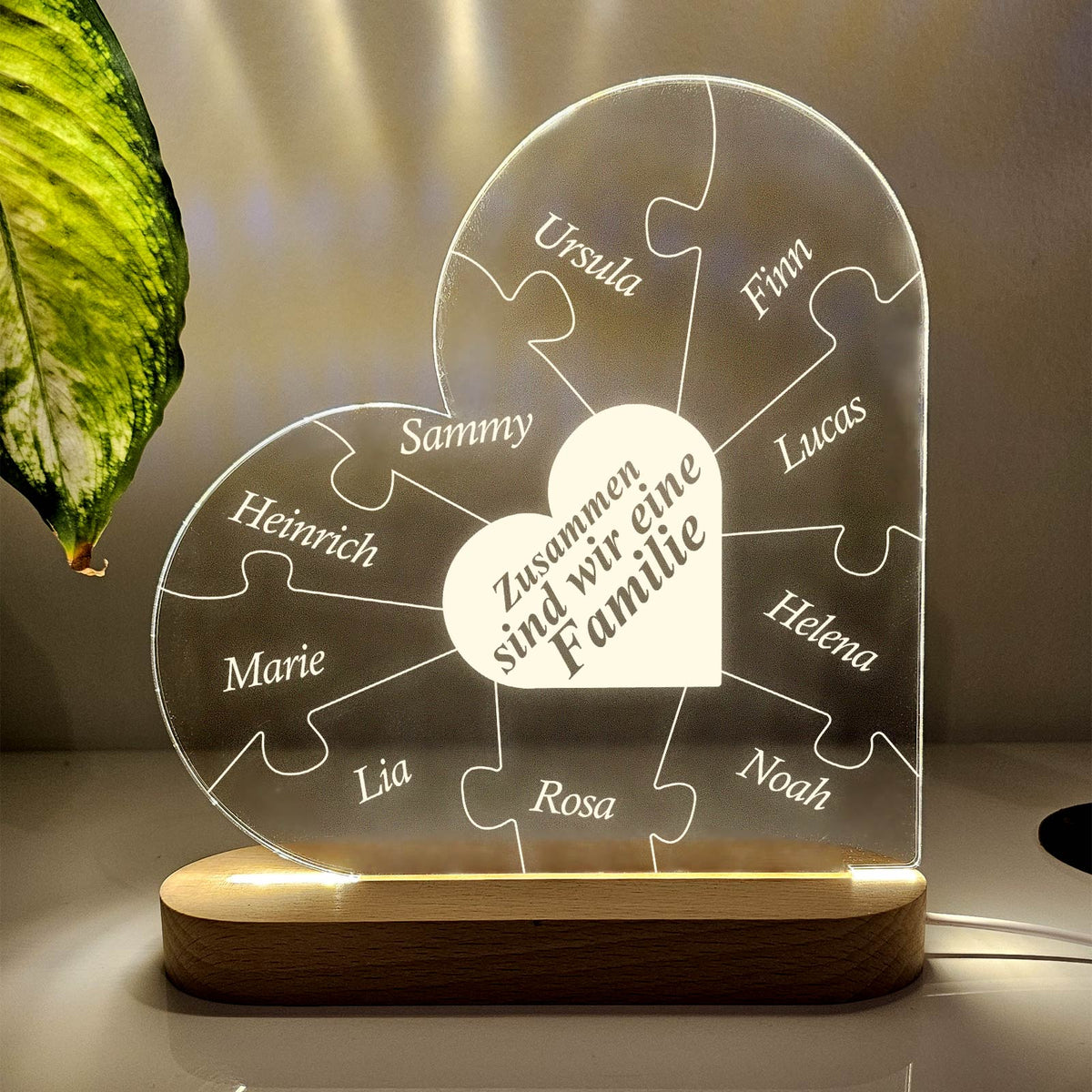 Familienpuzzle - Led-lampe