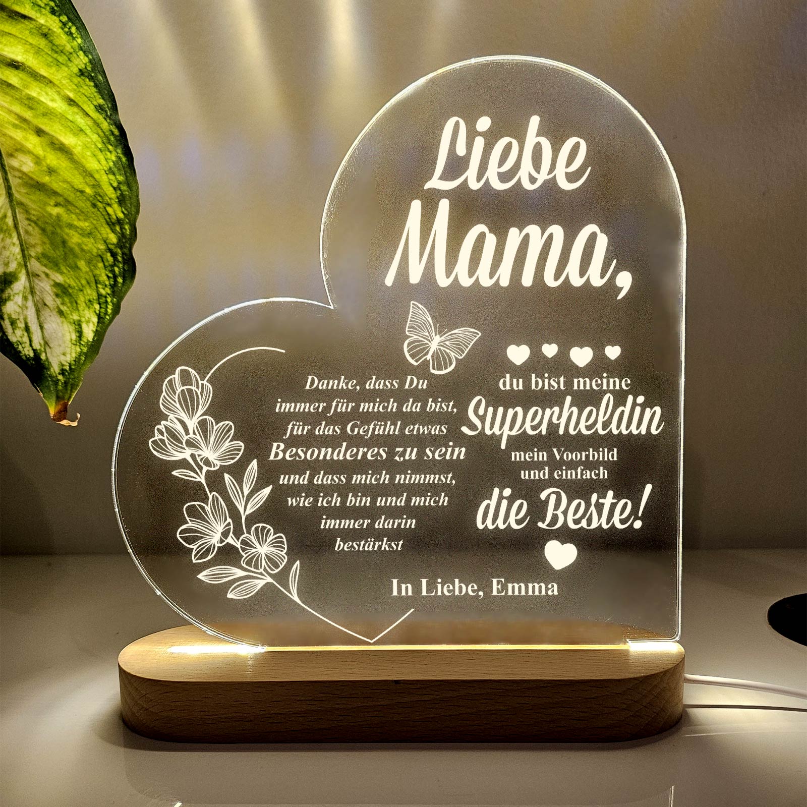 Danke Mama -  LED-Lampe