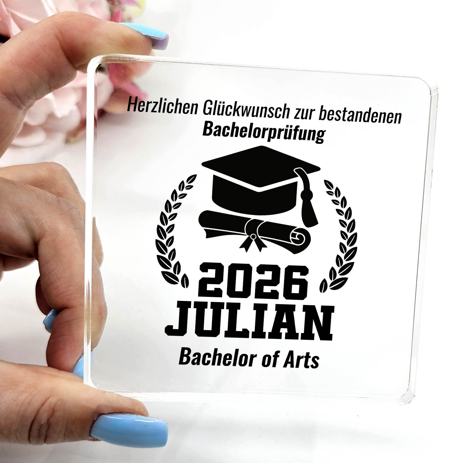Herzlichen Glückwunsch zur bestanden ...  Plexiglas-Plakette