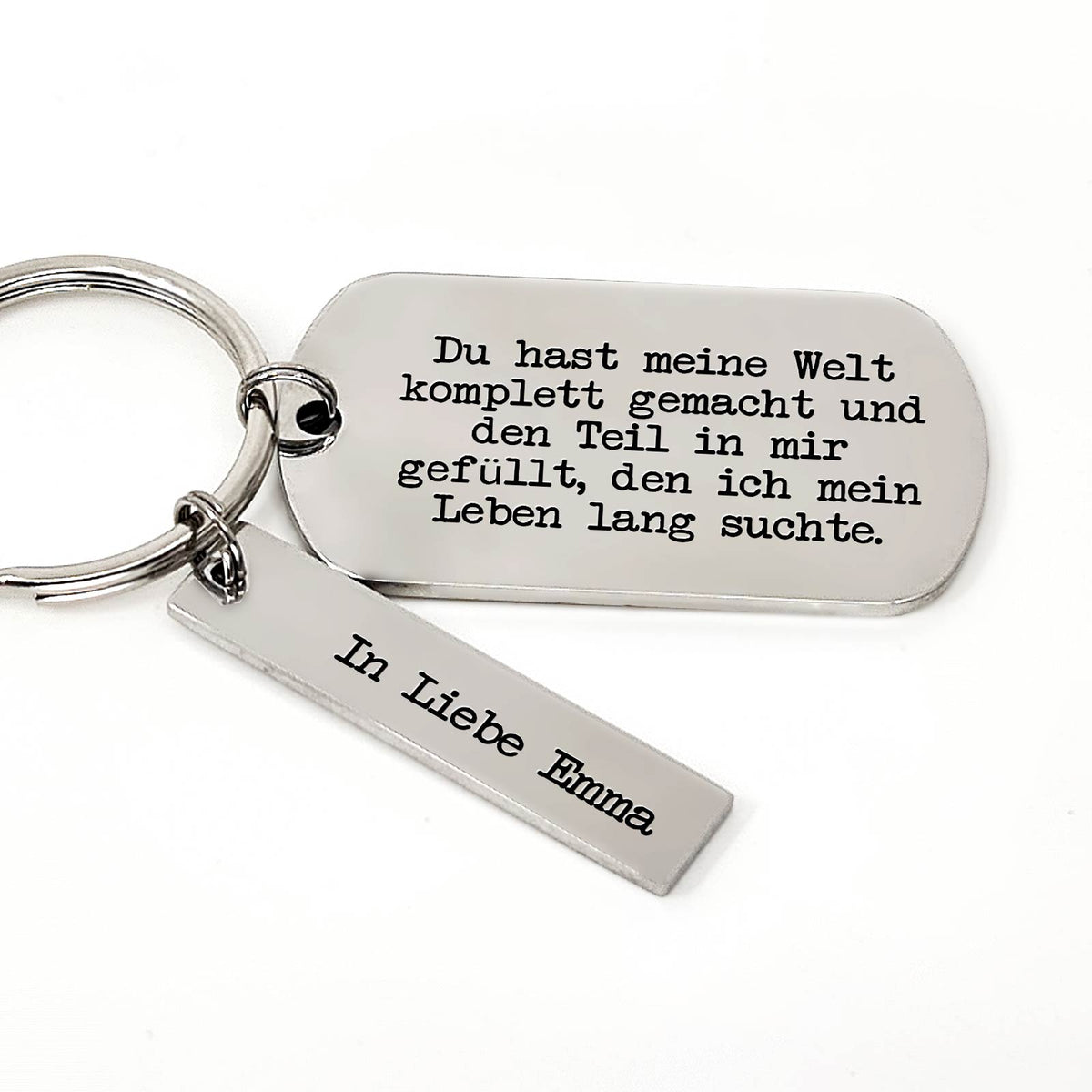 Du hast meine Welt komplett gemacht - Schlüsselanhänger