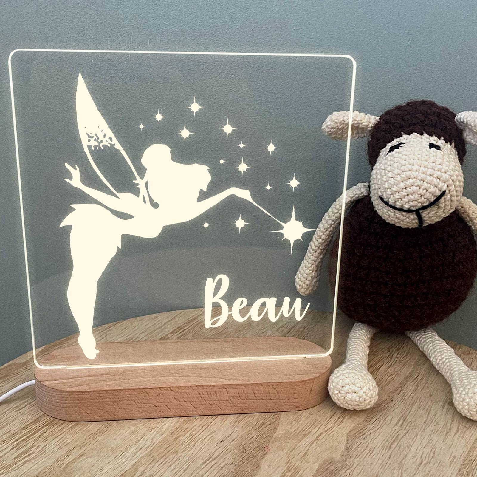 Personalisierte Nachtlampe mit Nachtelfe