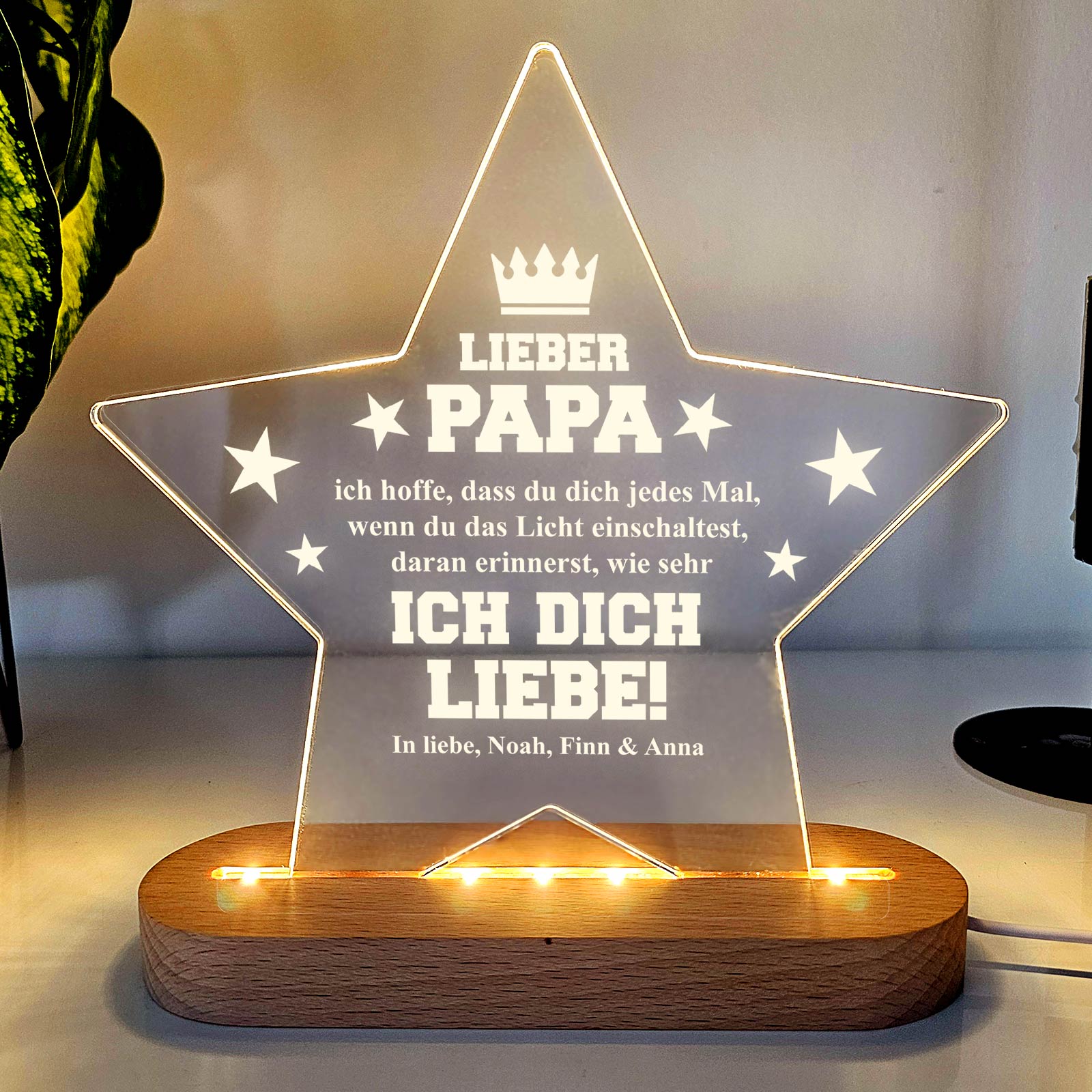 Erinnerungslicht – Stern LED-Lampe