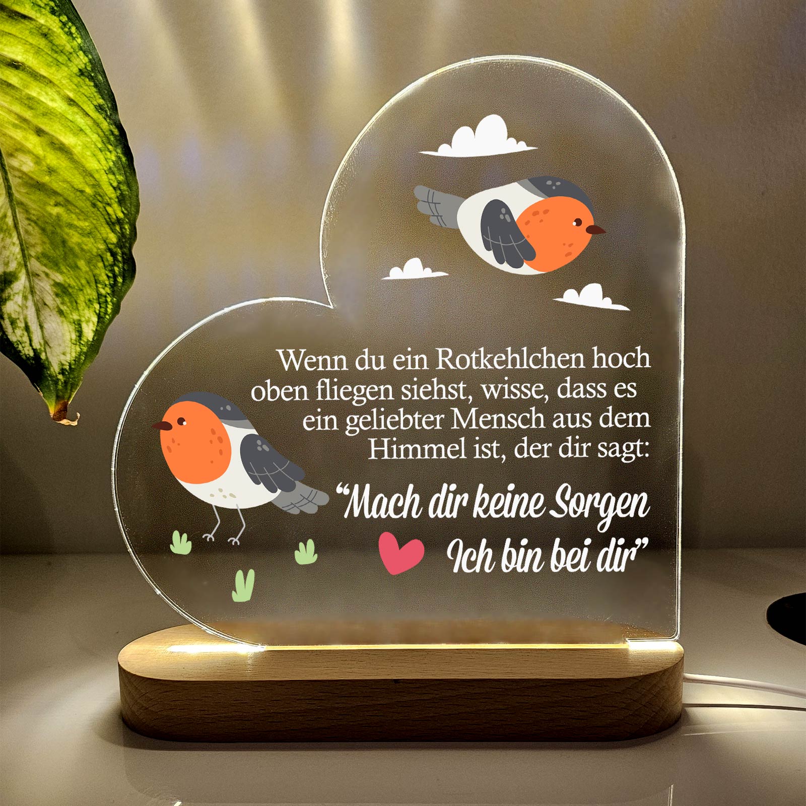 Zum Andenken an geliebte Menschen - LED-Lampe