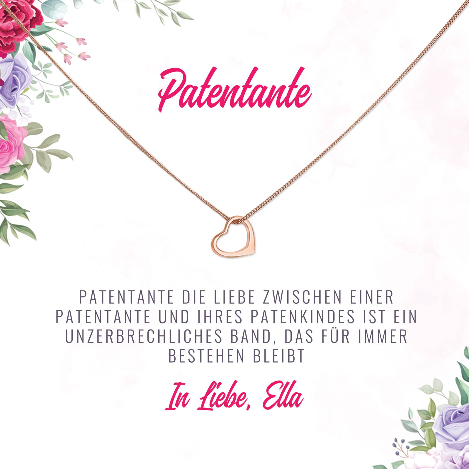 Die liebe zwischen einer Patentante und ihres Patenkindes - Halskette