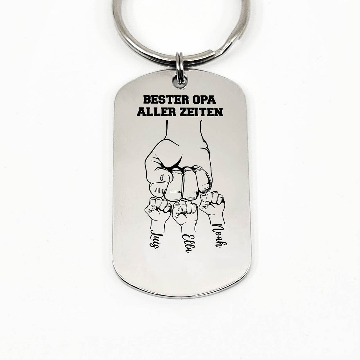 Fistbumps Schlüsselanhänger - Vatertagsgeschenk für Papa oder Opa