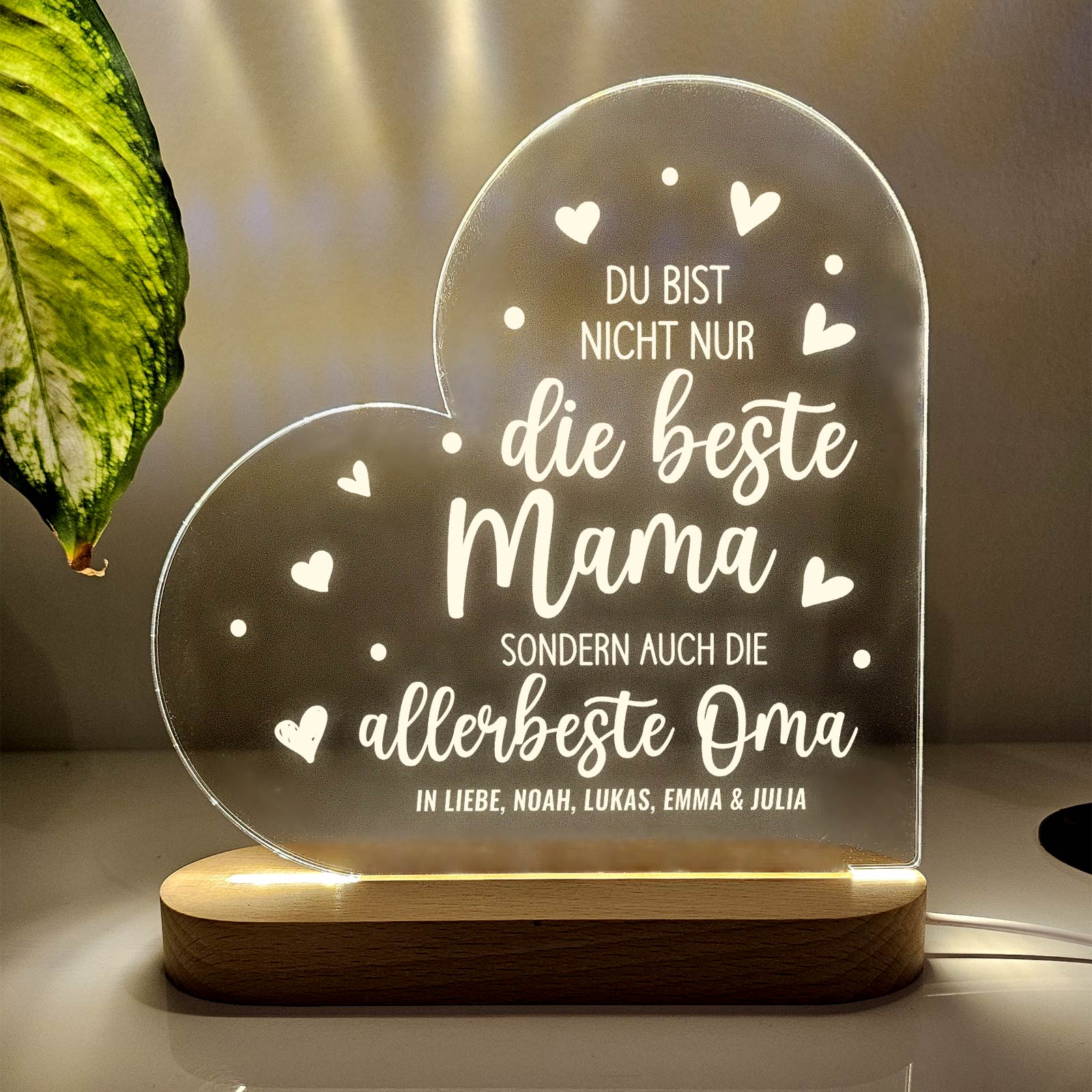 Die allerbeste Oma/Mama – LED-Lampe