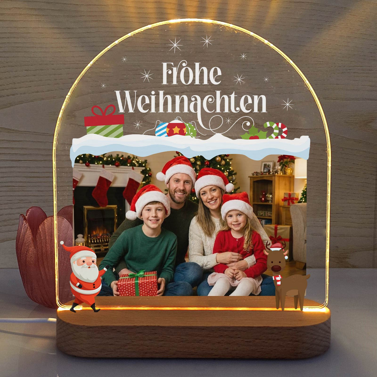 Frohe Weihnachten Fotolampe