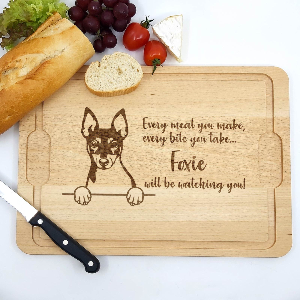 Will be Watching You – Hunde – Schneidebrett