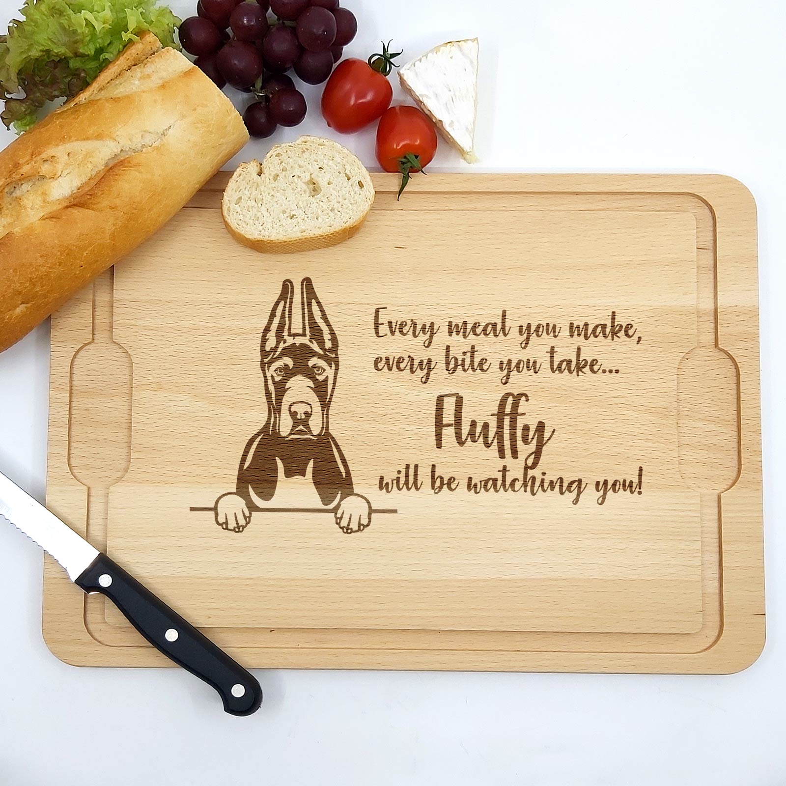 Will be Watching You – Hunde – Schneidebrett