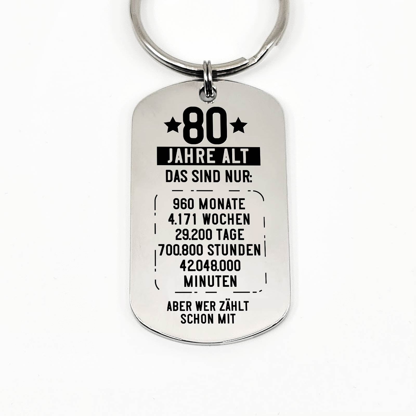 80. Geburtstag Schlüsselanhänger