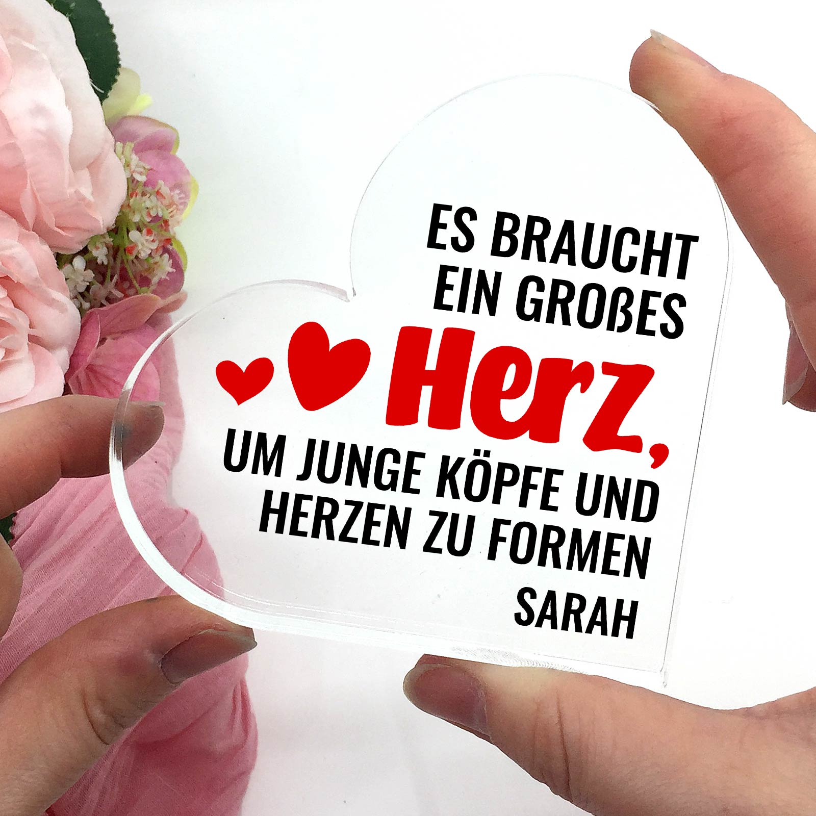 Ein großes Herz – Geschenk zum Abschied für Lehrerinnen und Erzieherinnen