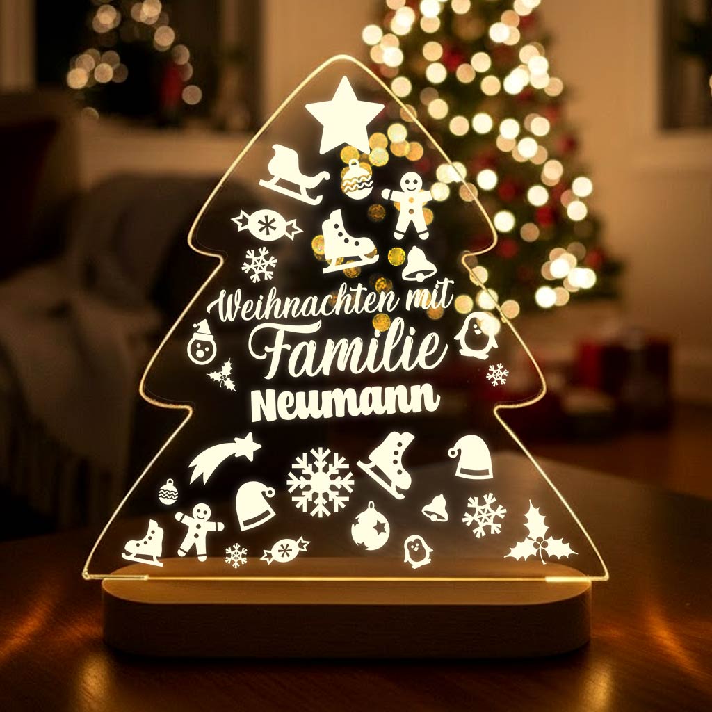 Familien-Weihnachtsbaum - Led-lampe