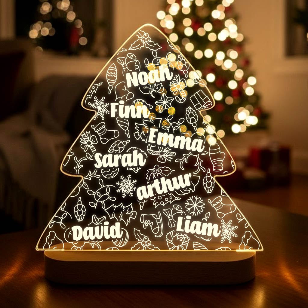 Weihnachtsbaum mit Namen LED-Lampe