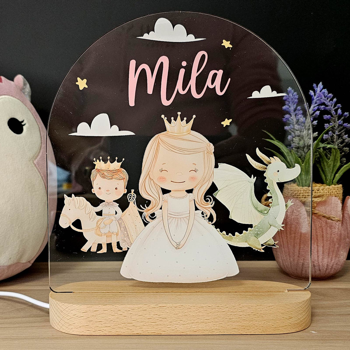 Prinzessinnenlampe mit eigenem Namen