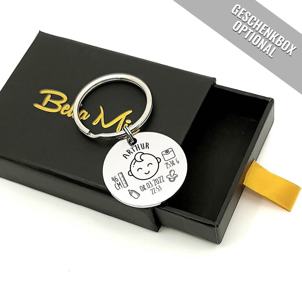 Schlüsselanhänger zur Geburt (Junge)