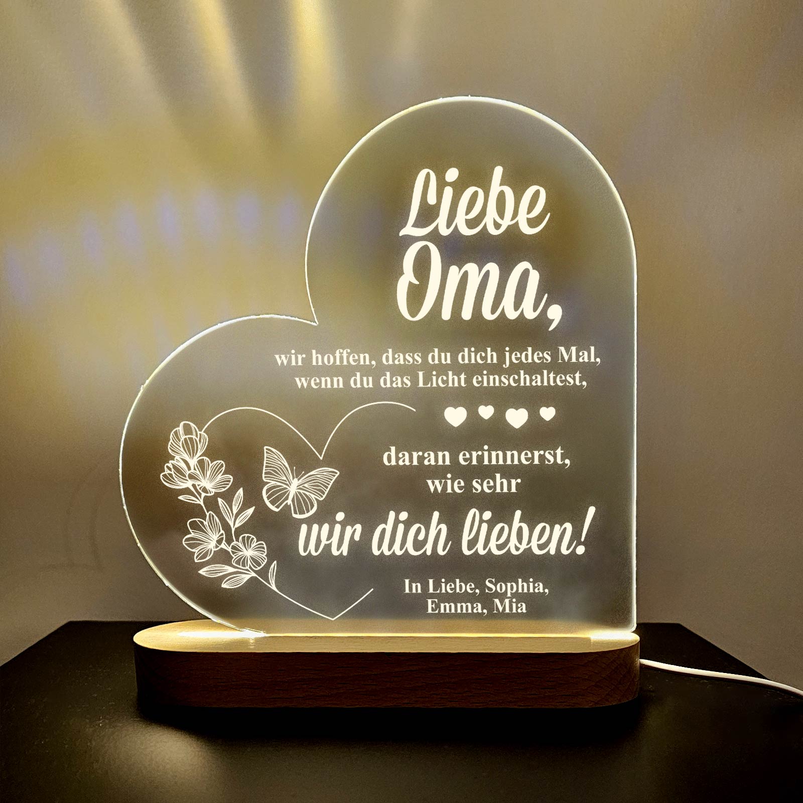 Erinnerungs-Herz – Lampe