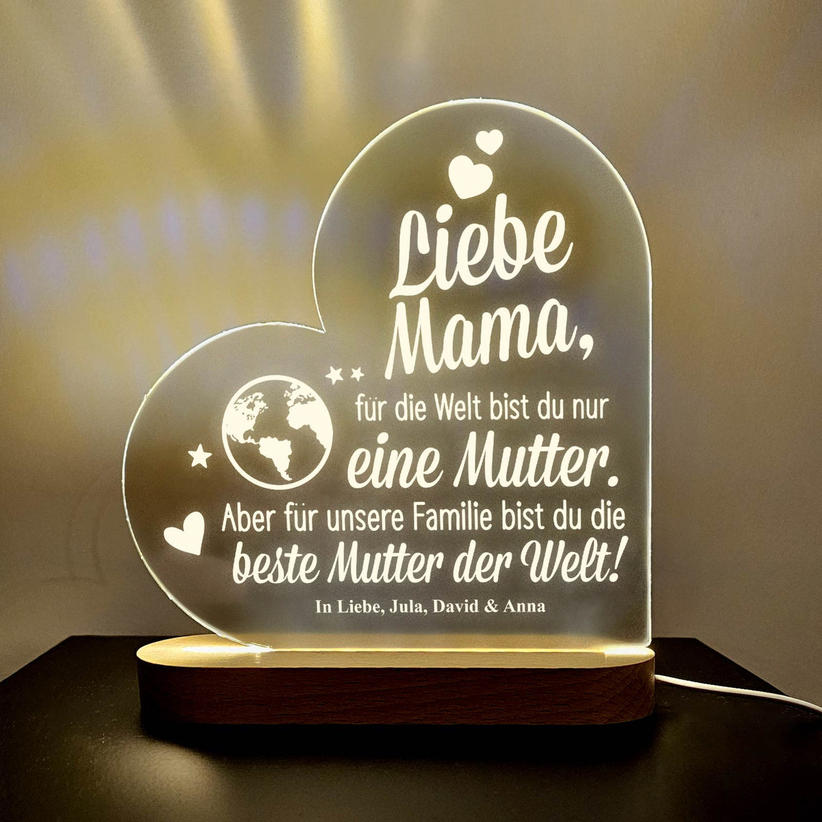 Für die Welt bist du nur eine Mutter – LED-Lampe