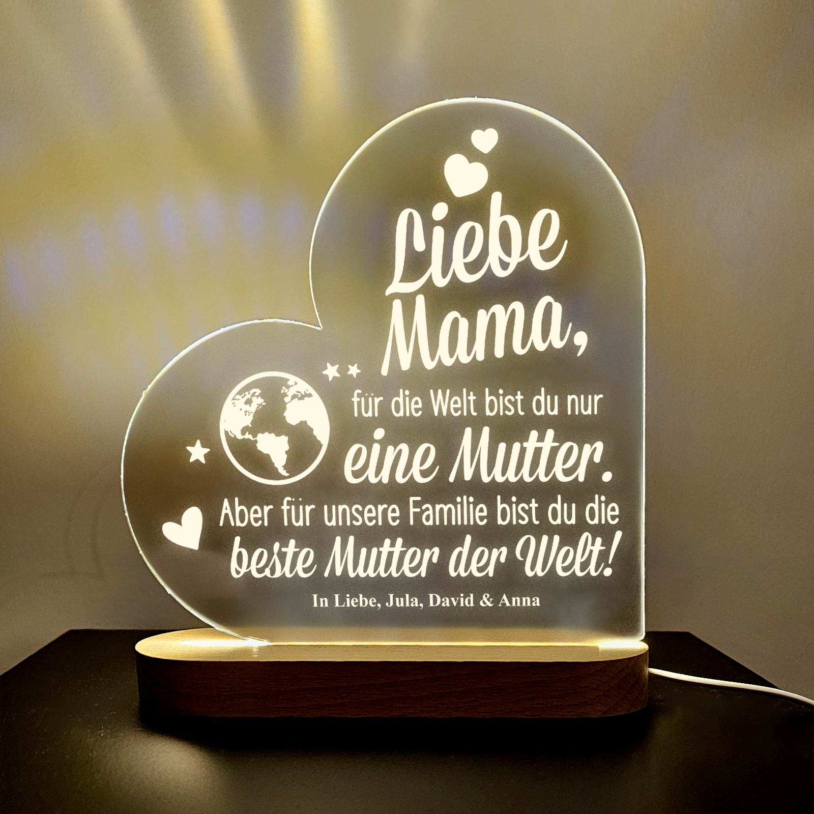Für die Welt bist du nur eine Mutter – LED-Lampe