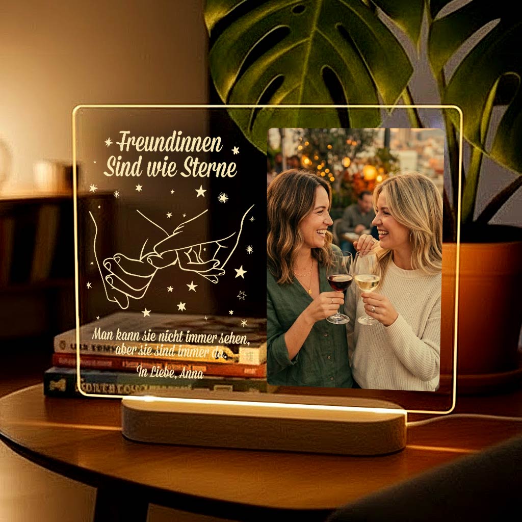 Freundinnen sind wie Sterne – Fotolampe