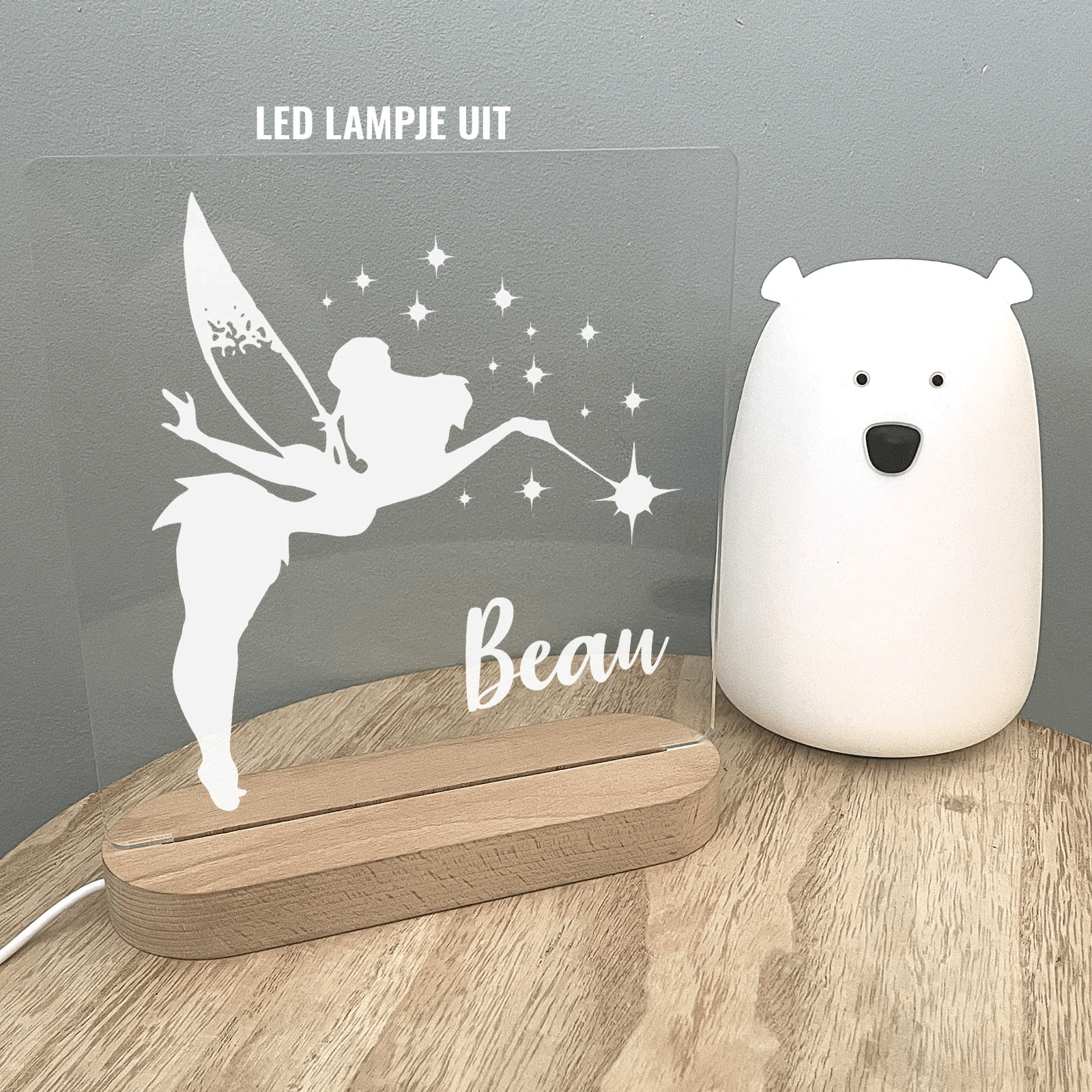 Personalisierte Nachtlampe mit Nachtelfe