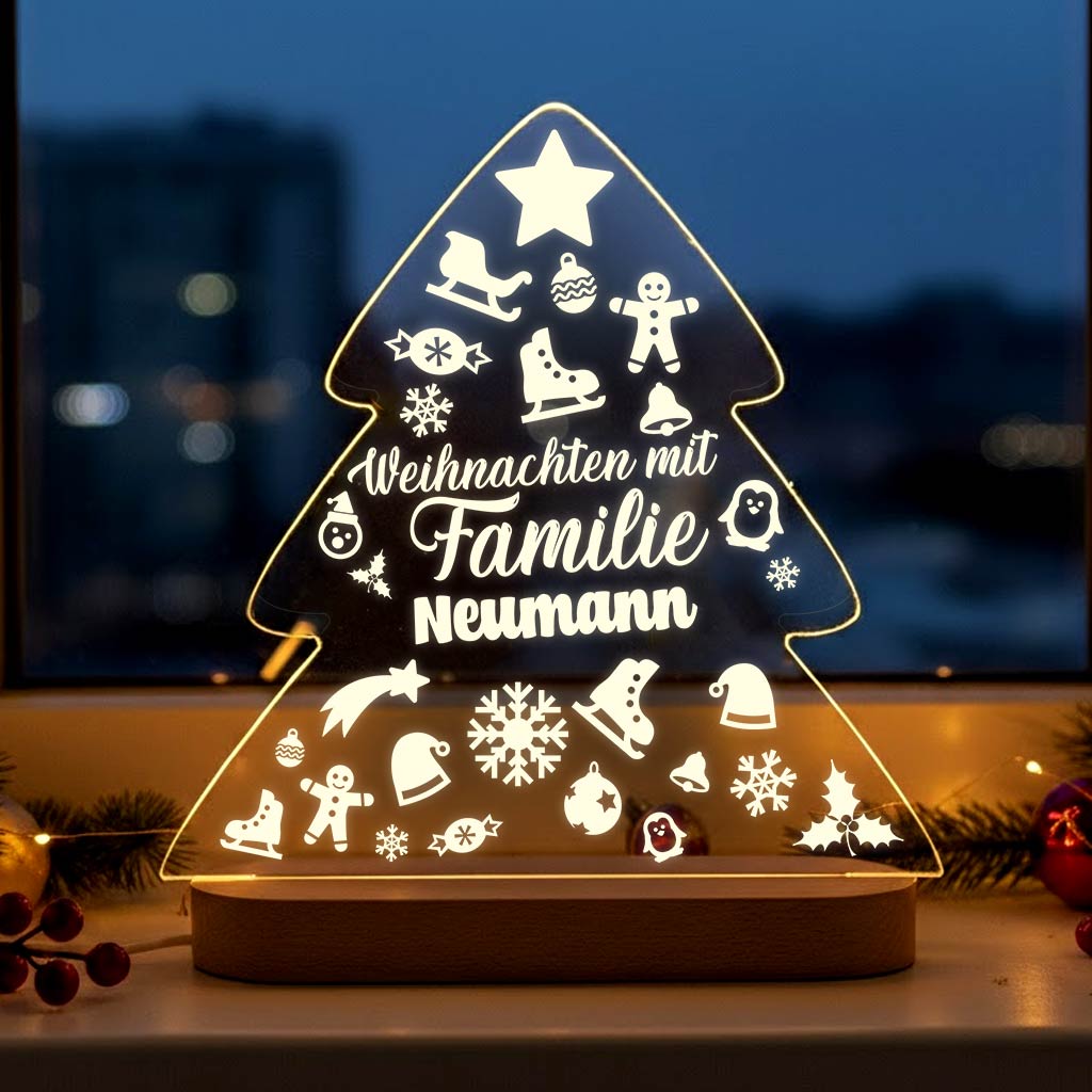 Familien-Weihnachtsbaum - Led-lampe