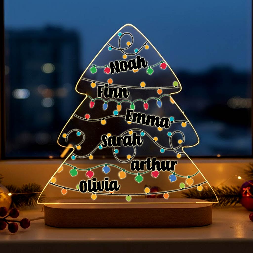 Full-Color Weihnachtsbaum-LED-Lampe mit Namen