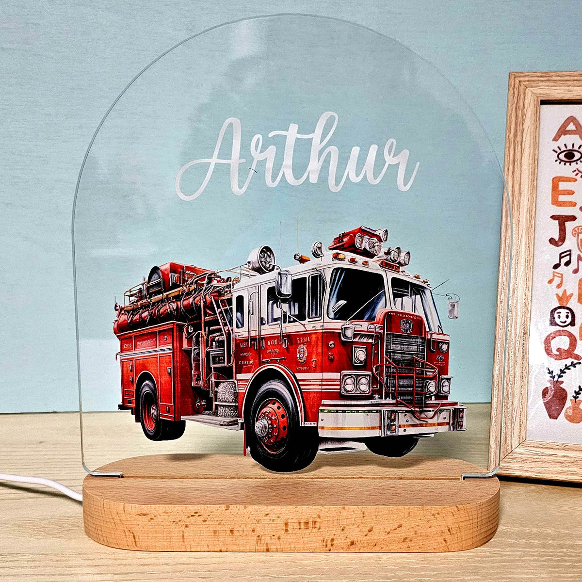 Feuerwehrwagen Nachtlicht