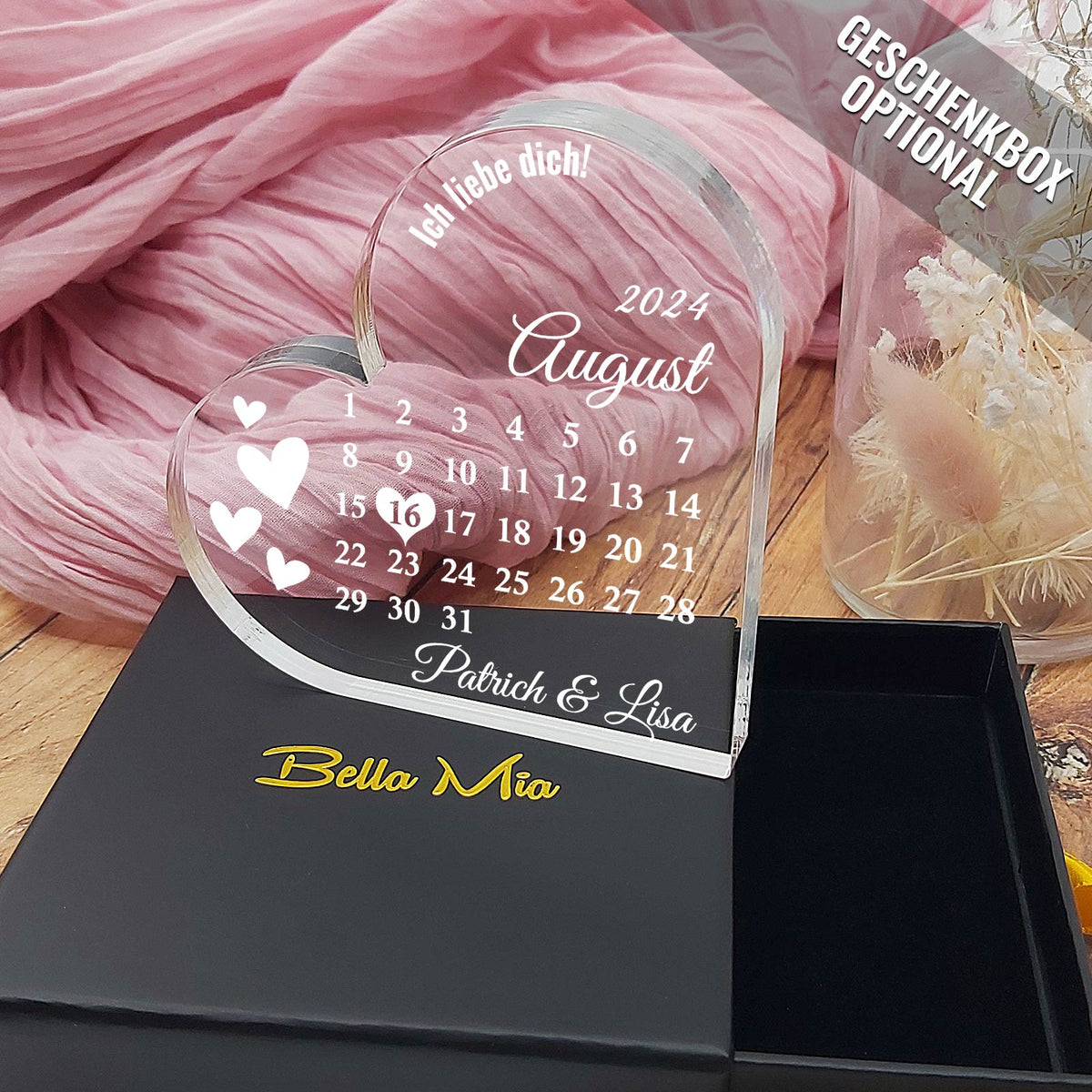 Bester Tag überhaupt - Herz aus Acrylglas