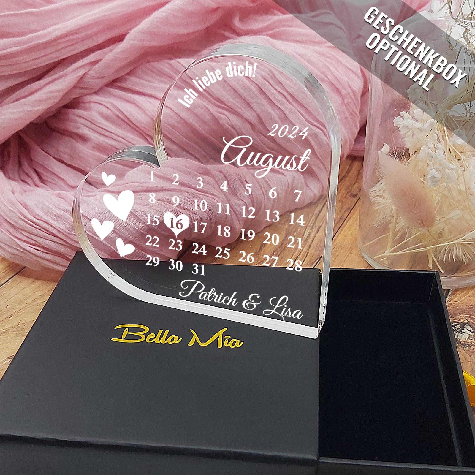 Bester Tag überhaupt - Herz aus Acrylglas